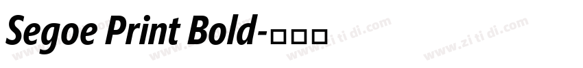 Segoe Print Bold字体转换